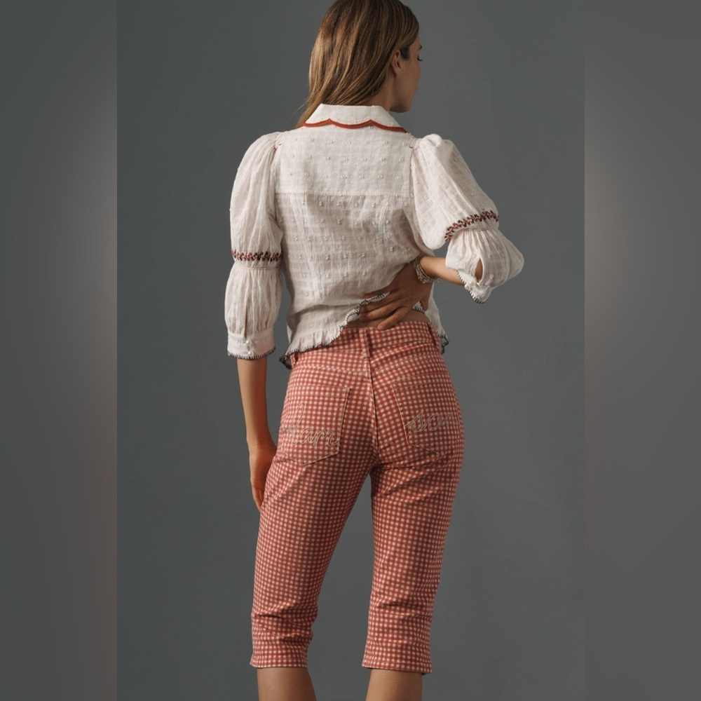 NWT Damson Madder Gingham Capri Jeans UK 6 / US 2 - Picture 6 of 15